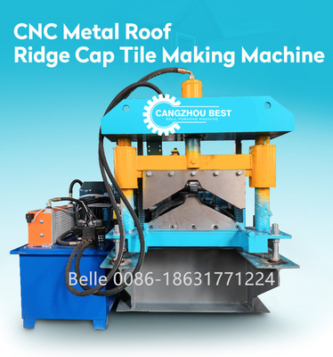 Sistema de acero de Ridge Cap Machine Hydraulic Cutting de la teja de tejado del metal 350H
