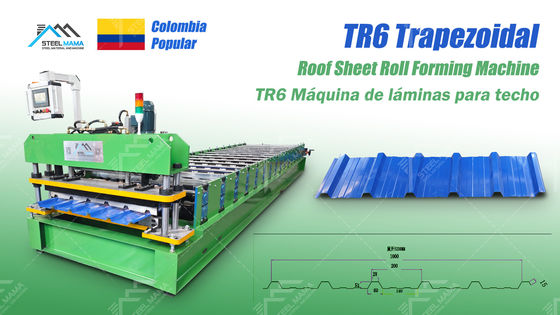 8-15m/min Velocidad de la máquina de formación de láminas para techos 3Kw Energía hidráulica y control PLC