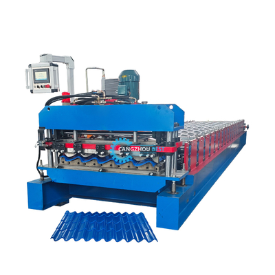 Máquina Formadora de Tejas Esmaltadas 3KW Control PLC 8-12m/min