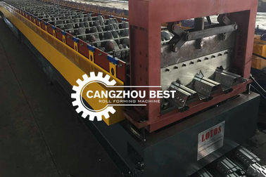 Ancho de la bobina 1250mm Metal acero galvanizado de suelo de cubierta de la hoja de fabricación de rollo de la máquina de formación