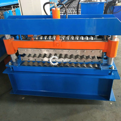 Rollo acanalado automático de acero de la hoja del corte 0.3m m del color de PPGI que forma la máquina