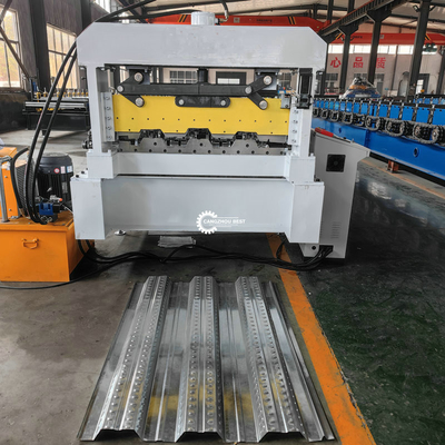 YX1000 0,3-1,2 mm Maquina de moldeado de perfiles de acero de piso 380VAC para el mercado de Turquía