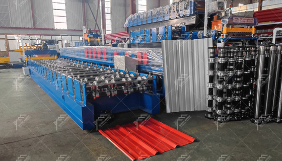Máquina de moldeado de láminas de techo de corte hidráulico 3T con sistema de control PLC