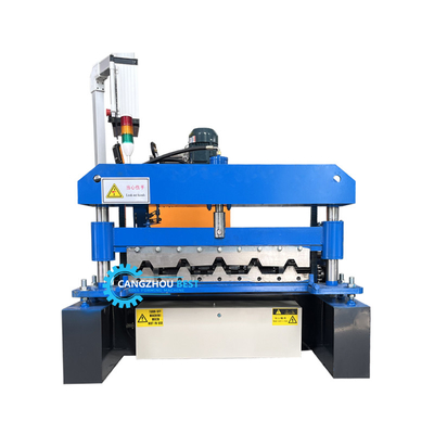 PLC Control Automático de corte Ppgi Acero de techo de alta costilla de la hoja de rodillo en frío máquina de moldeado para Zimbabwe