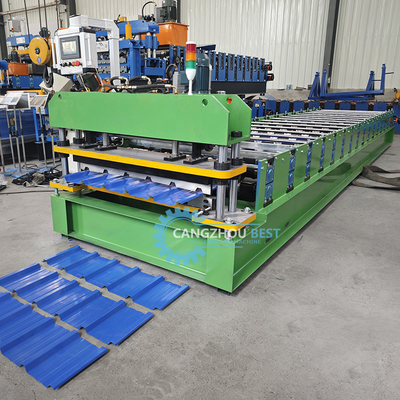 Máquina de moldeo de láminas de tejado trapezoidal de alta velocidad de Colombia