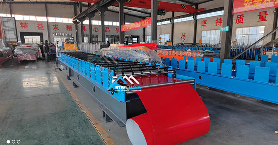 Máquina de moldeado de láminas de techo compacto con velocidad de moldeado de 8-15 m/min y corte hidráulico