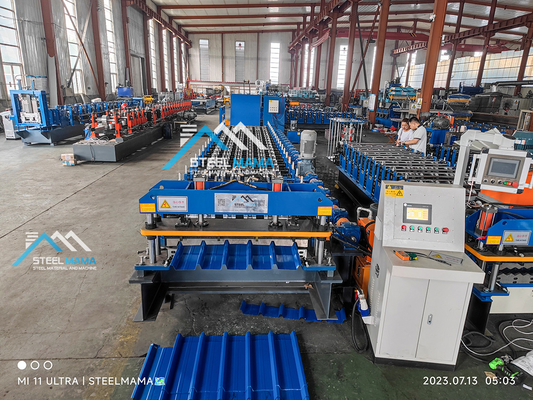45# Máquina de moldeado de láminas de techo de acero de rodillo hidráulico con 5,5 kW