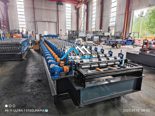 45# Máquina de moldeado de láminas de techo de acero de rodillo hidráulico con 5,5 kW