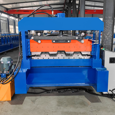 Profile de acero galvanizado de control PLC de la cubierta de la hoja de piso de la máquina de formación de rodillos