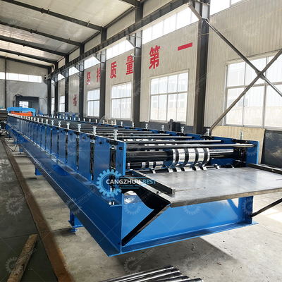 Máquina de moldeado de láminas de acero para pisos galvanizados sin parar 20 m/min
