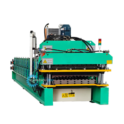 Profile de acero de color Hidráulico de doble capa de chapa de metal para techos Máquina de control por PLC