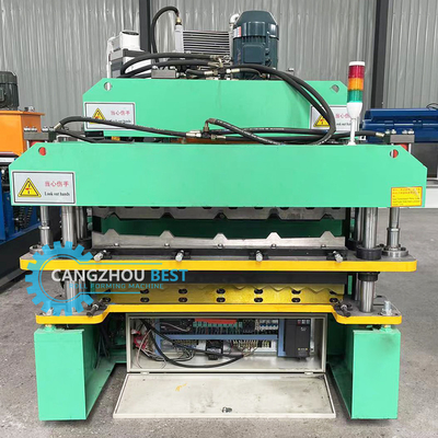 Profile de acero de color Hidráulico de doble capa de chapa de metal para techos Máquina de control por PLC