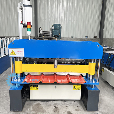 Máquina de moldeado de láminas de techo de acero de ancho efectivo de 900 mm para construcción