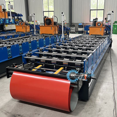 Máquina de moldeado de láminas de techo de acero de ancho efectivo de 900 mm para construcción