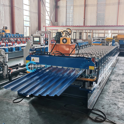 Máquina de moldeado de láminas de techo de corte automático hidráulico