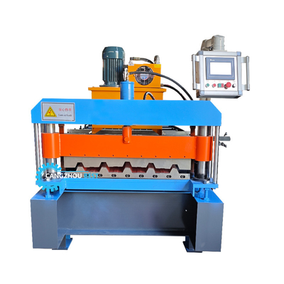 Máquina de moldeado de láminas para techos de metal de control plc hidráulico para materiales de construcción