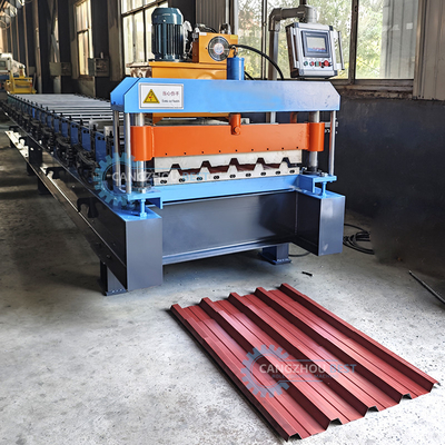 Máquina de moldeado de láminas para techos de metal de control plc hidráulico para materiales de construcción