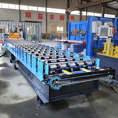 Máquina de moldeado de láminas para techos de metal de control plc hidráulico para materiales de construcción
