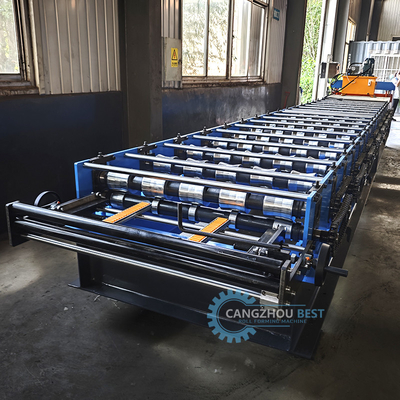 Máquina de moldeado de láminas para techos de metal de control plc hidráulico para materiales de construcción