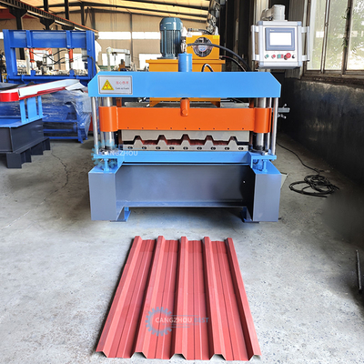 Máquina de moldeado de láminas para techos de metal de control plc hidráulico para materiales de construcción