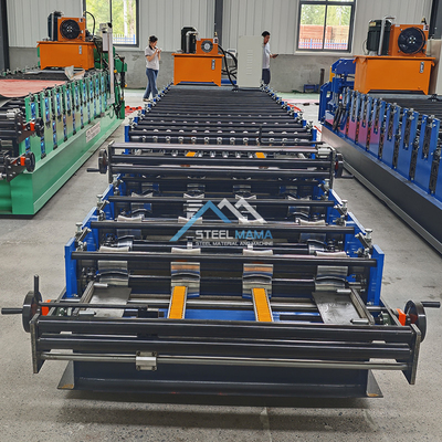 Energía hidráulica 5.5kw Techo de color de doble capa IBR Tejas corrugadas máquina de formación de rodillos