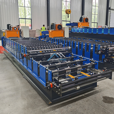 Energía hidráulica 5.5kw Techo de color de doble capa IBR Tejas corrugadas máquina de formación de rodillos
