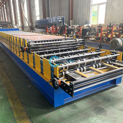 Máquina de moldeado de azulejos de techo corrugado de dos capas de 4kw de potencia hidráulica automática completa