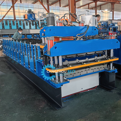 Delta PLC automático controlado de dos capas de la cubierta de la hoja de rollo de la máquina de formación