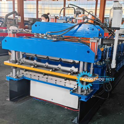 Delta PLC automático controlado de dos capas de la cubierta de la hoja de rollo de la máquina de formación