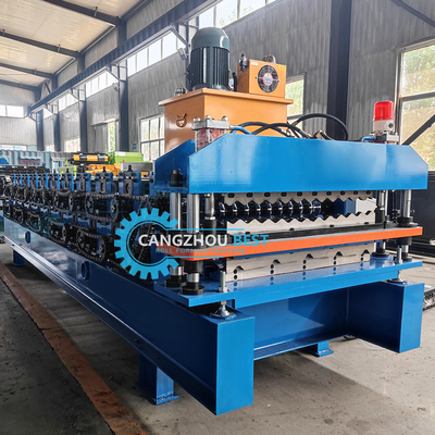 Máquina de formación de dos perfiles en un solo rollo de cubierta de doble capa de metal 5.5 kW de potencia