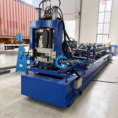 Automáticamente Czu Purlin Perforación hidráulica y corte de la máquina de formación de rollos