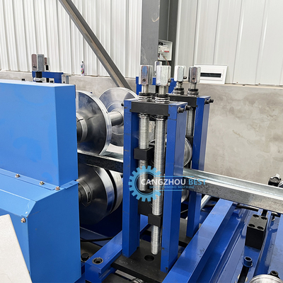 Control Plc C Z U Máquina de moldeado de rodillos de purlin perforado y cortado hidráulico