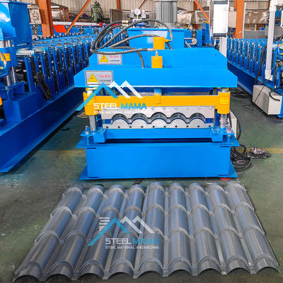 8.5kw Acero acristalado para el techo de tejas máquina de formar rollos y máquina para hacer láminas de techo