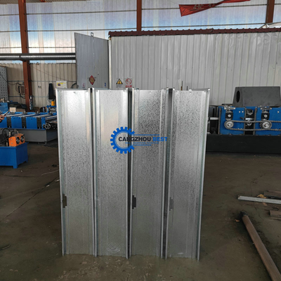 Sistema de control PLC Construcción de acero Galvanizado Cuadro de puerta de autobloqueo Máquina de moldeado de rodillos