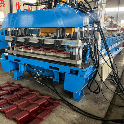 Sistema de control PLC 22 pasos rodillos de acero de perfil de techo de tejas máquina de formación de rodillos
