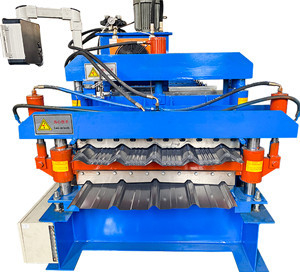 Delta PLC 15-20m/min Velocidad Máquina de formación de rodillos de doble capa Diseño fácil de usar