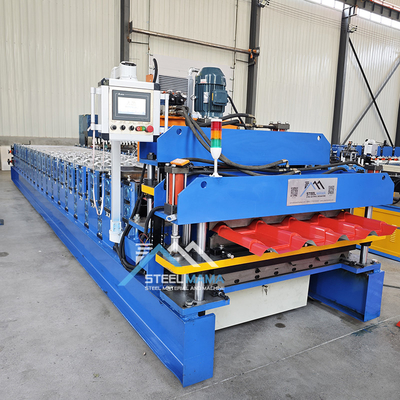 Máquina de moldeado de rodillos de doble capa de azulejos de acero Delta PLC