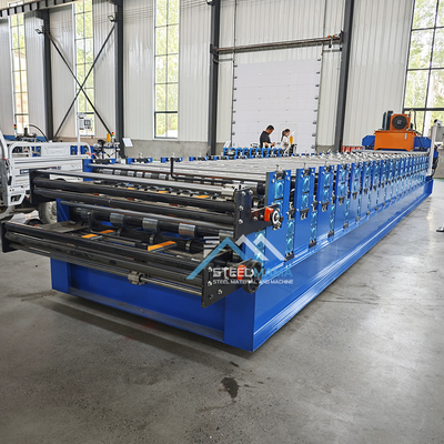 Máquina de moldeado de rodillos de doble capa de azulejos de acero Delta PLC