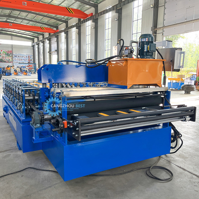 Automáticamente cambiar el tamaño de la PU Liner Profile de acero de la cubierta de la hoja de rollo de la máquina de formación para 0,3-0,8 mm