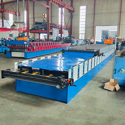 Control de PLC Automático de corte de la lámina de techo hidráulico máquina de rodar