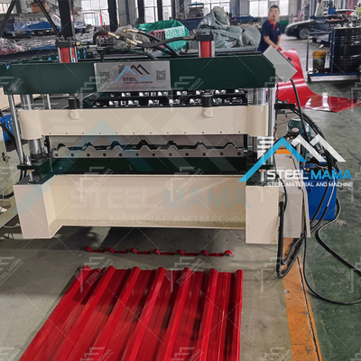 Material frío espesor 0,3-0,8 mm Panel de techo de metal Máquina de producción eficiente