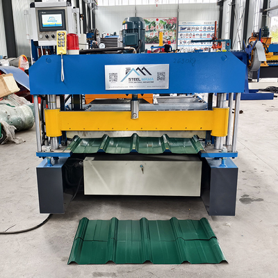 Durable 45# Rollers de acero Máquina de formación de techos metálicos con 3 kW de potencia de la estación hidráulica y 5.5 kW de potencia del motor principal