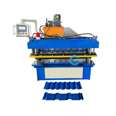 Máquina automática de moldeado de láminas de techo de doble capa de espesor 0,25-0,6 mm Velocidad de producción rápida