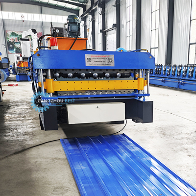 0.6mm Roof Sheet Roll Forming Machine por Delta PLC para proyectos grandes