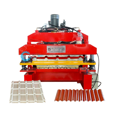 Máquina de moldeado de rodillos de doble capa PPGI Inversor delta automático