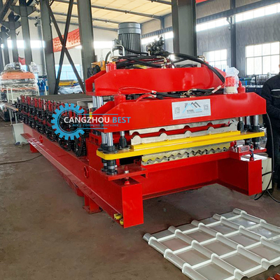Máquina de moldeado de rodillos de doble capa PPGI Inversor delta automático
