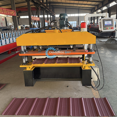 Máquina de moldeado de rodillos de chapa de techo de acero de perfil de color IBR R101