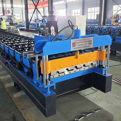 Máquina de moldeado de láminas de techo trapezoidal de acero de color de perfil de acero de alta costilla IBR