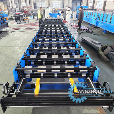Máquina de moldeado de láminas de techo trapezoidal de acero de color de perfil de acero de alta costilla IBR