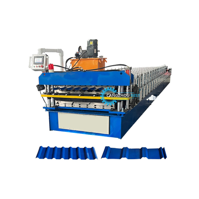 Máquina de laminado de láminas corrugadas de doble capa con motor principal de 3 kW